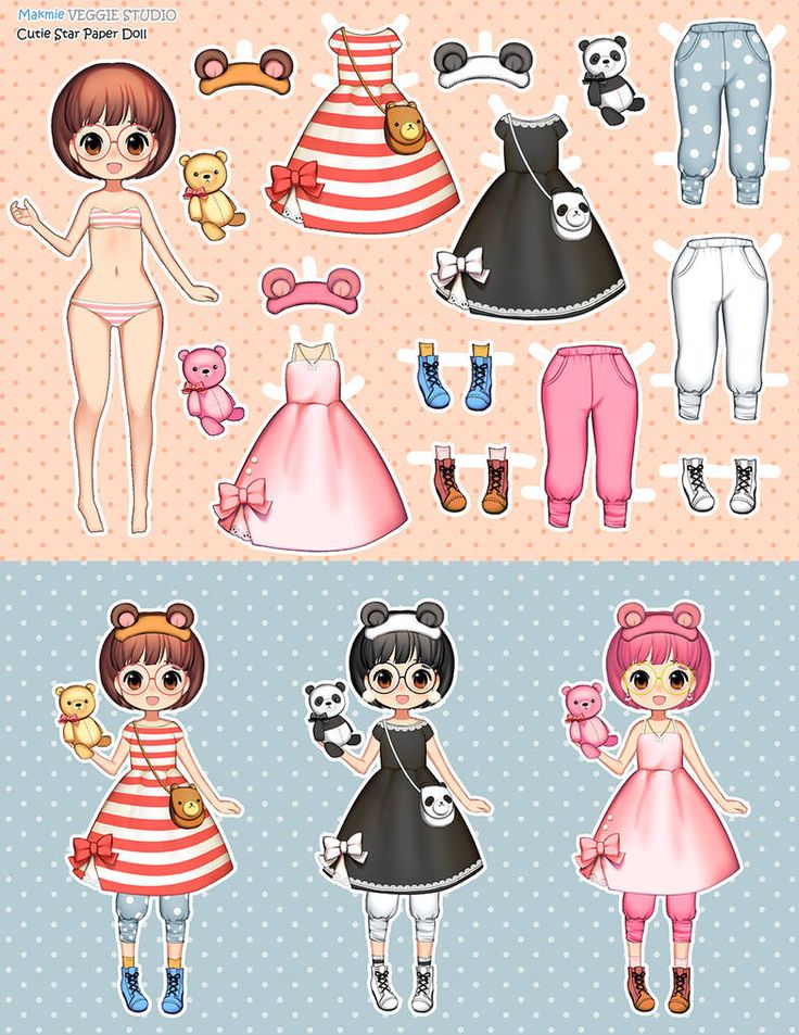 paper doll by VeggieStudio  Paper dolls Barbie paper dolls Paper 