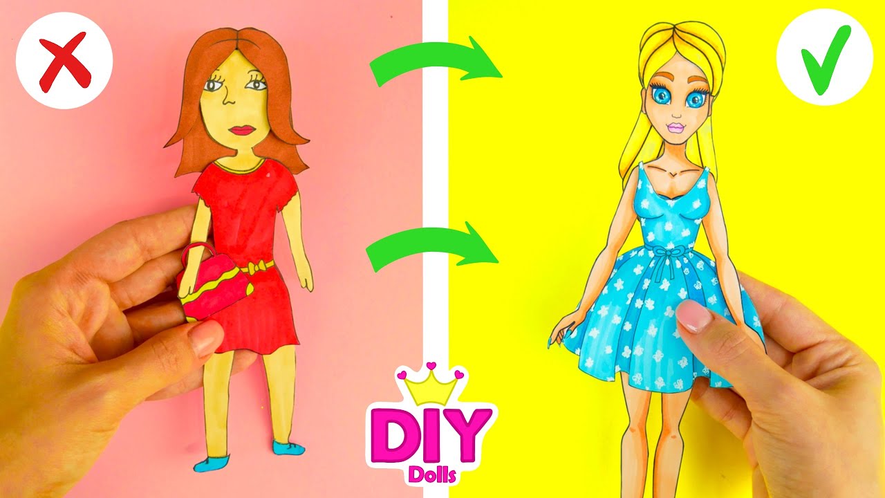 HOW TO MAKE PAPER DOLL DIY TUTORIAL EASY PAPERCRAFT  YouTube