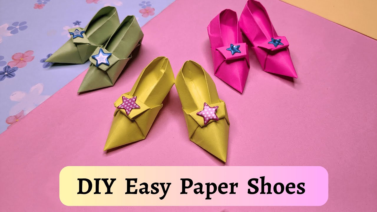 DIY Shoes Tutorial  New DIY Paper Craft  How To Make Shoes With Paper 