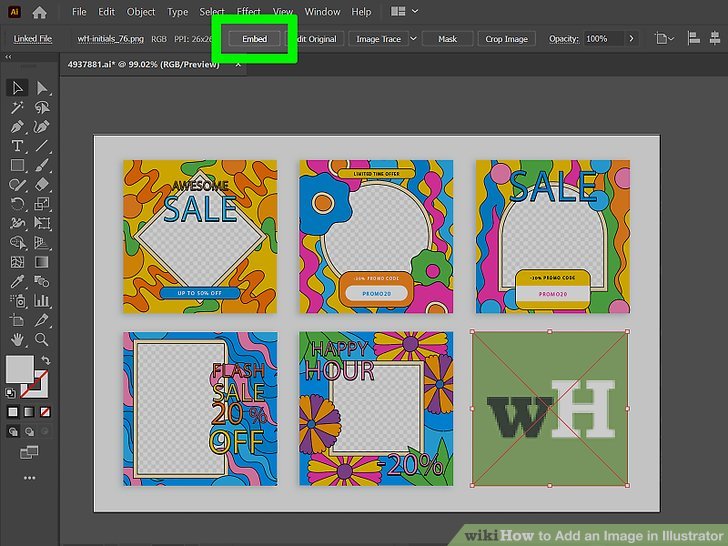 How to Add an Image in Illustrator with Pictures  wikiHow