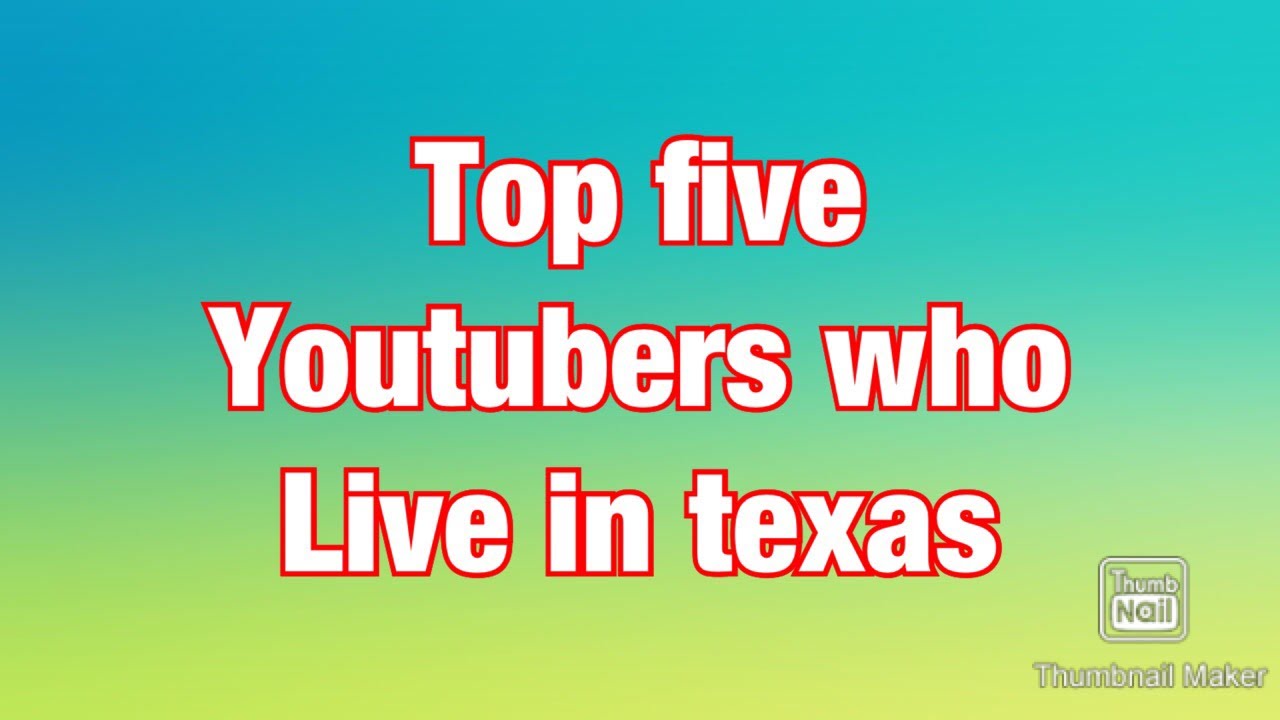 Top YouTubers Residing in Texas