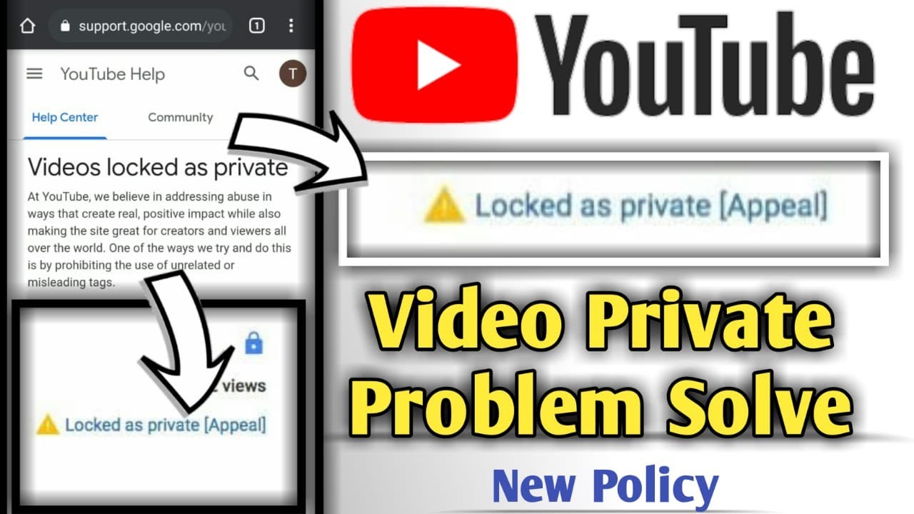 How to Fix Video locked as private in YT  How to Apeal video locked as 