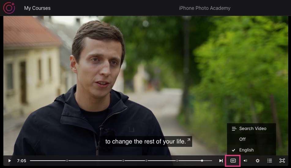 How to Enable Video Subtitles  iPhone Photography School Help Site