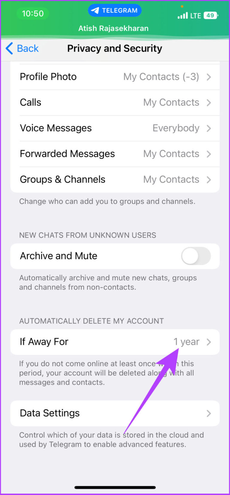 How to Delete Numbers from Telegram