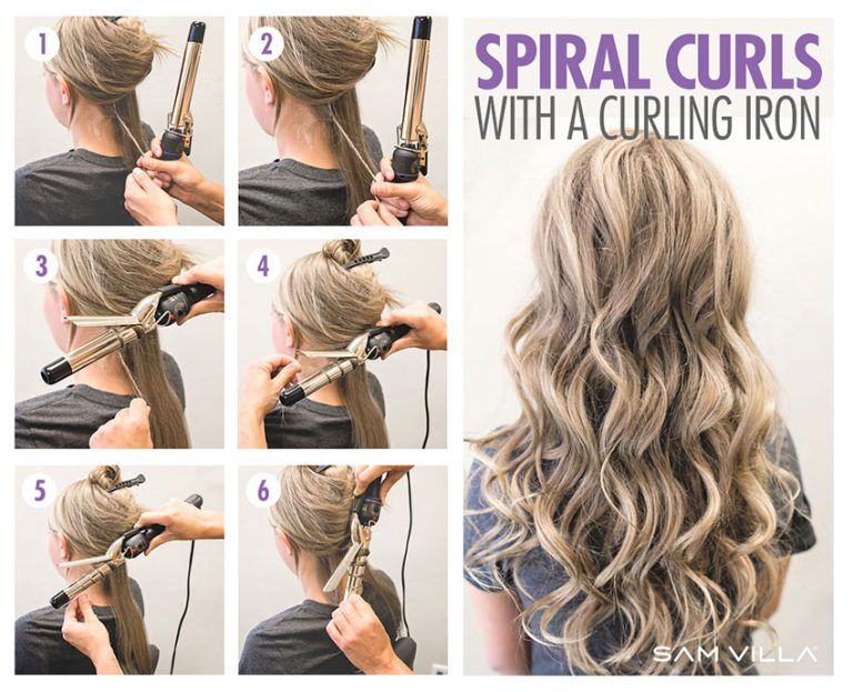 Spiral Curls with a curling iron Curling Thick Hair Hair Curling Tips 