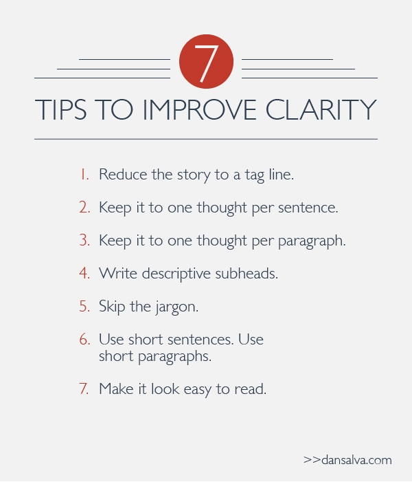 Improve your clarity with these 7 writing tips  dansalva