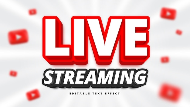 Premium Vector  YouTube live streaming thumbnail banner design with 3d 