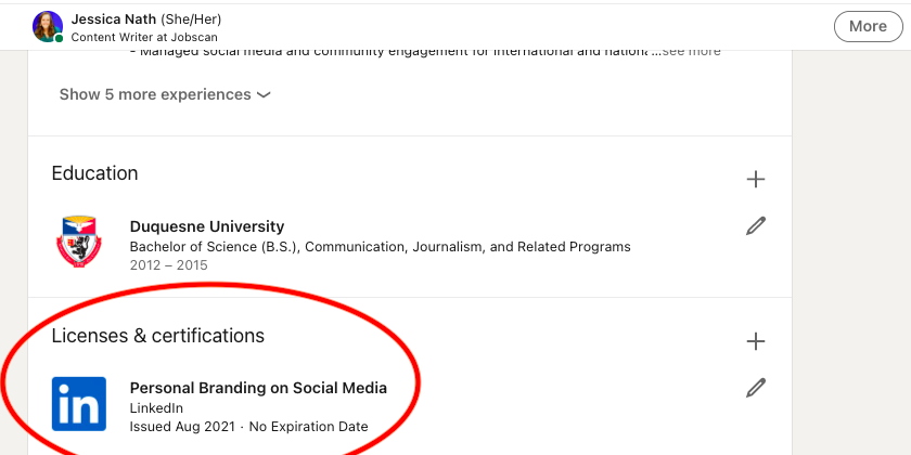 How to Add Certifications to LinkedIn