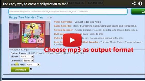 The easy way to convert dailymotion to mp3 with dailymotion to mp3 