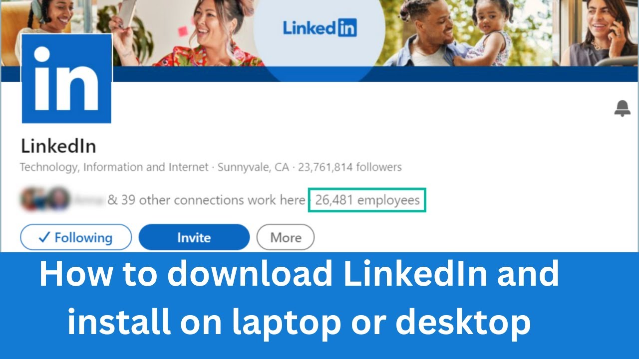 How to download linkedin and install on laptop or desktop  linkedin 