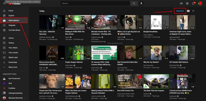 How to delete subscriptions on YouTube In 5 easy steps  Say Geeks