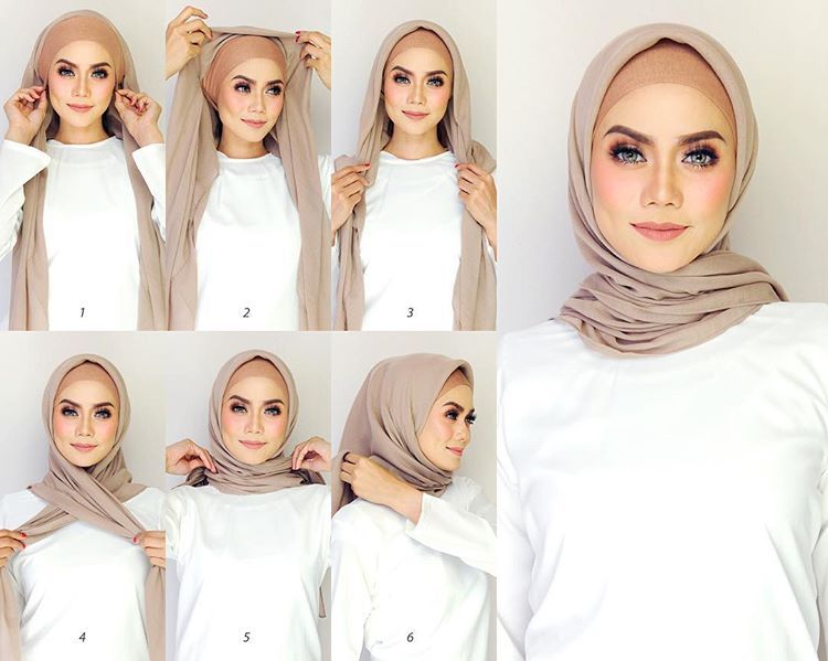 Easy 2 Minutes Square Hijab Tutorial  Hijab Fashion Inspiration 