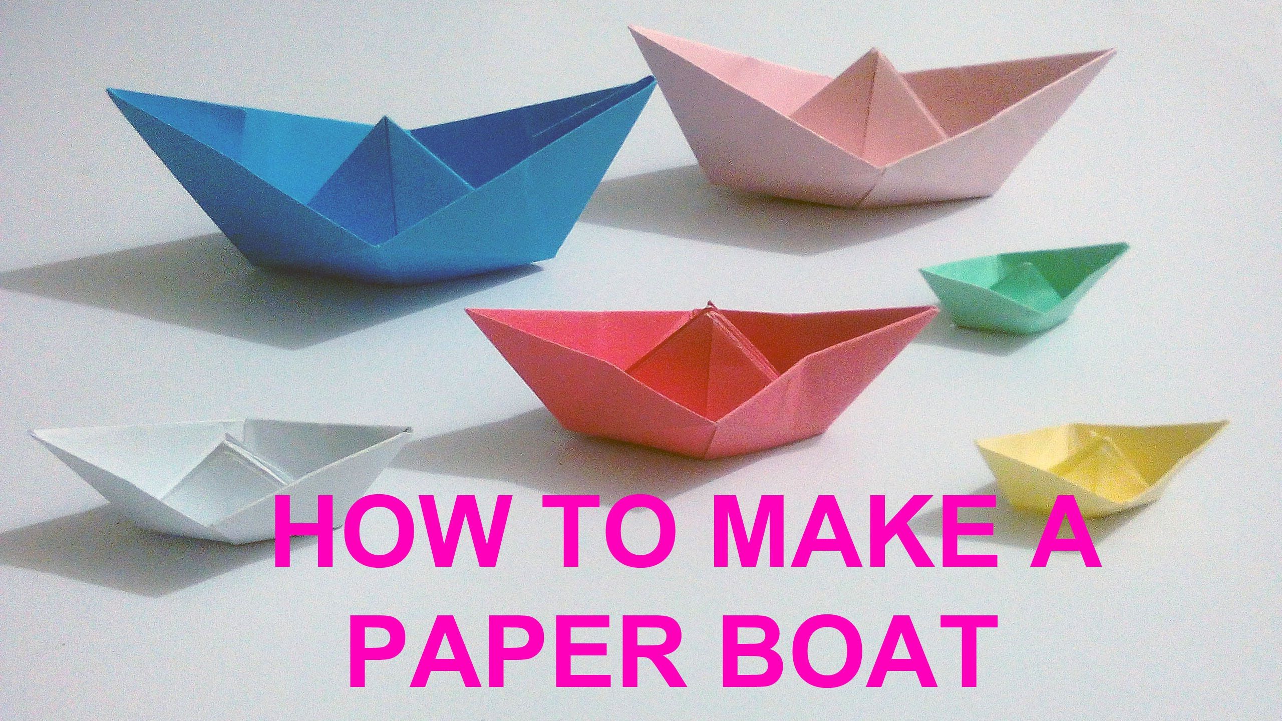 How To Make A Simple Paper Boat  PAPER CRAFT BOAT  Boat crafts Paper 