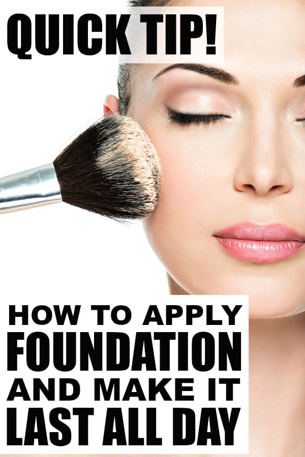 Beauty Tip How to apply foundation so it lasts all day