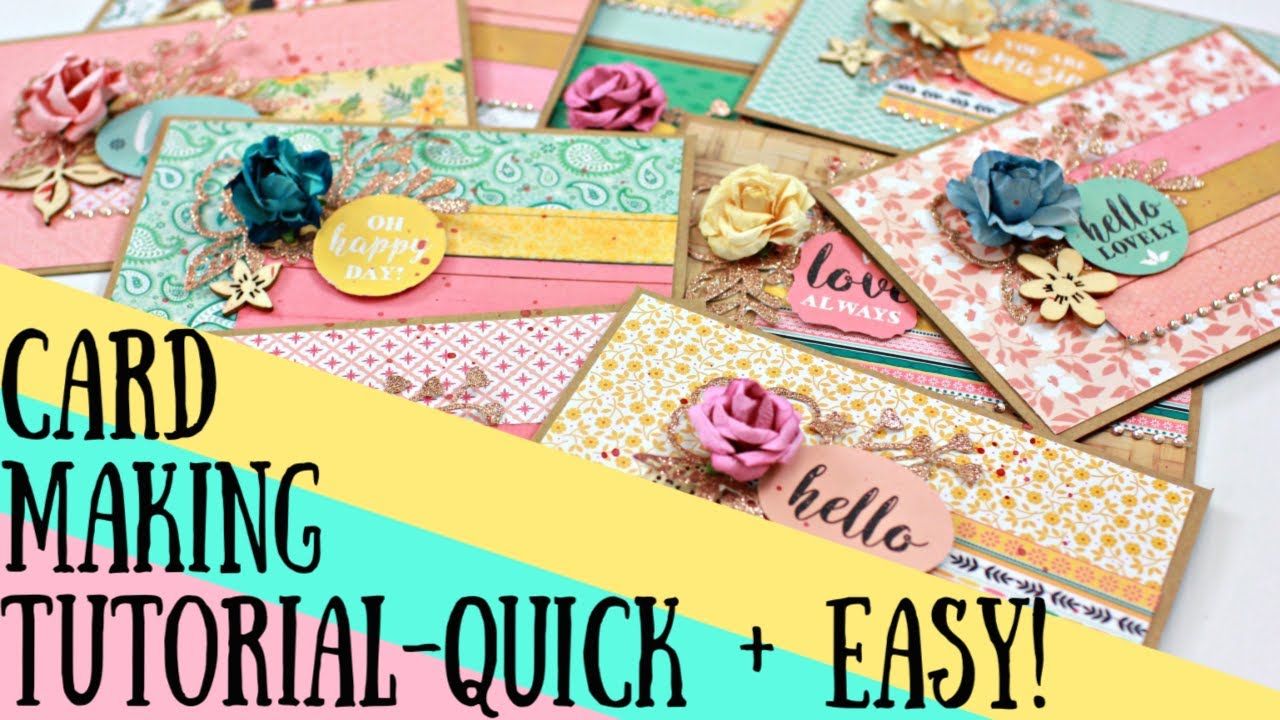 Card Making Tutorial  Quick and Easy  YouTube  Card making tutorials 