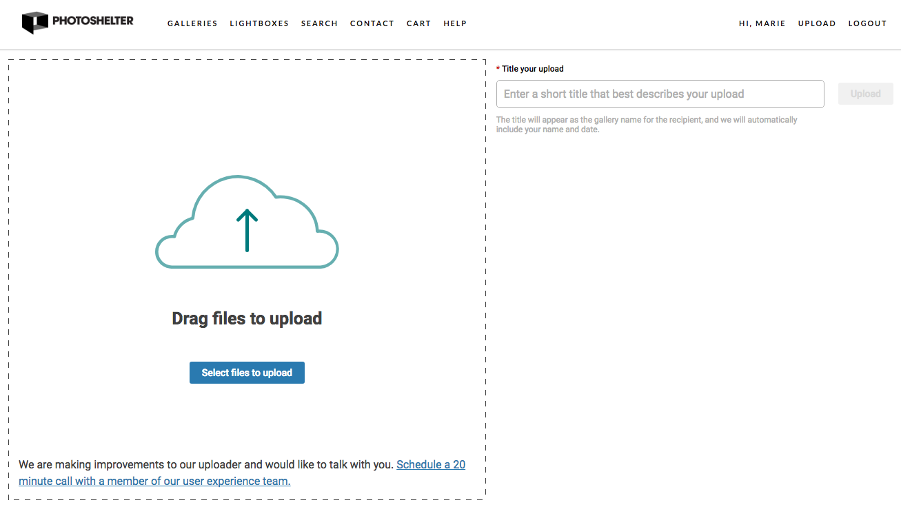 Upload with the Contributor Web Uploader  PhotoShelter for Brands 