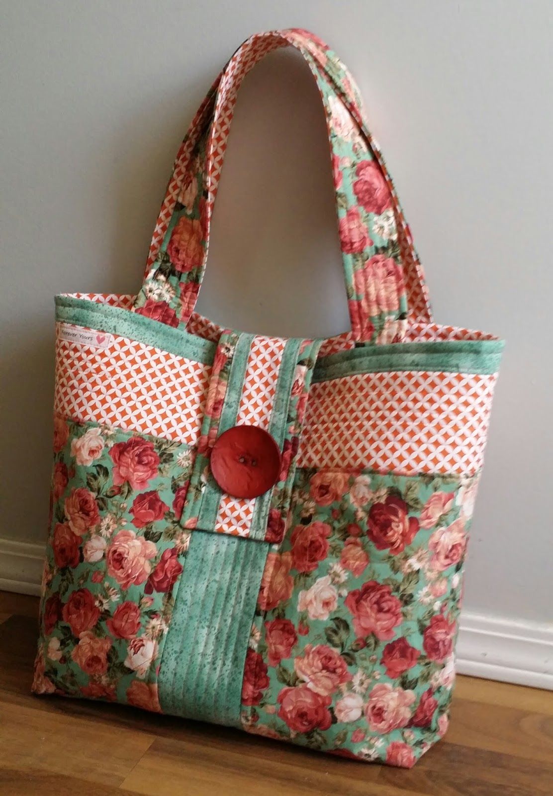 Novice Beginnings Rose Fabric Tote Bag Tutorial Now Available  Fabric 