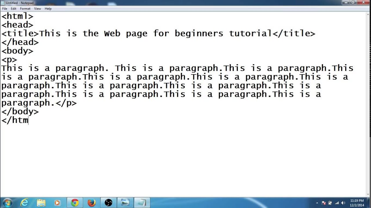 How to create your first web page using notepad  YouTube