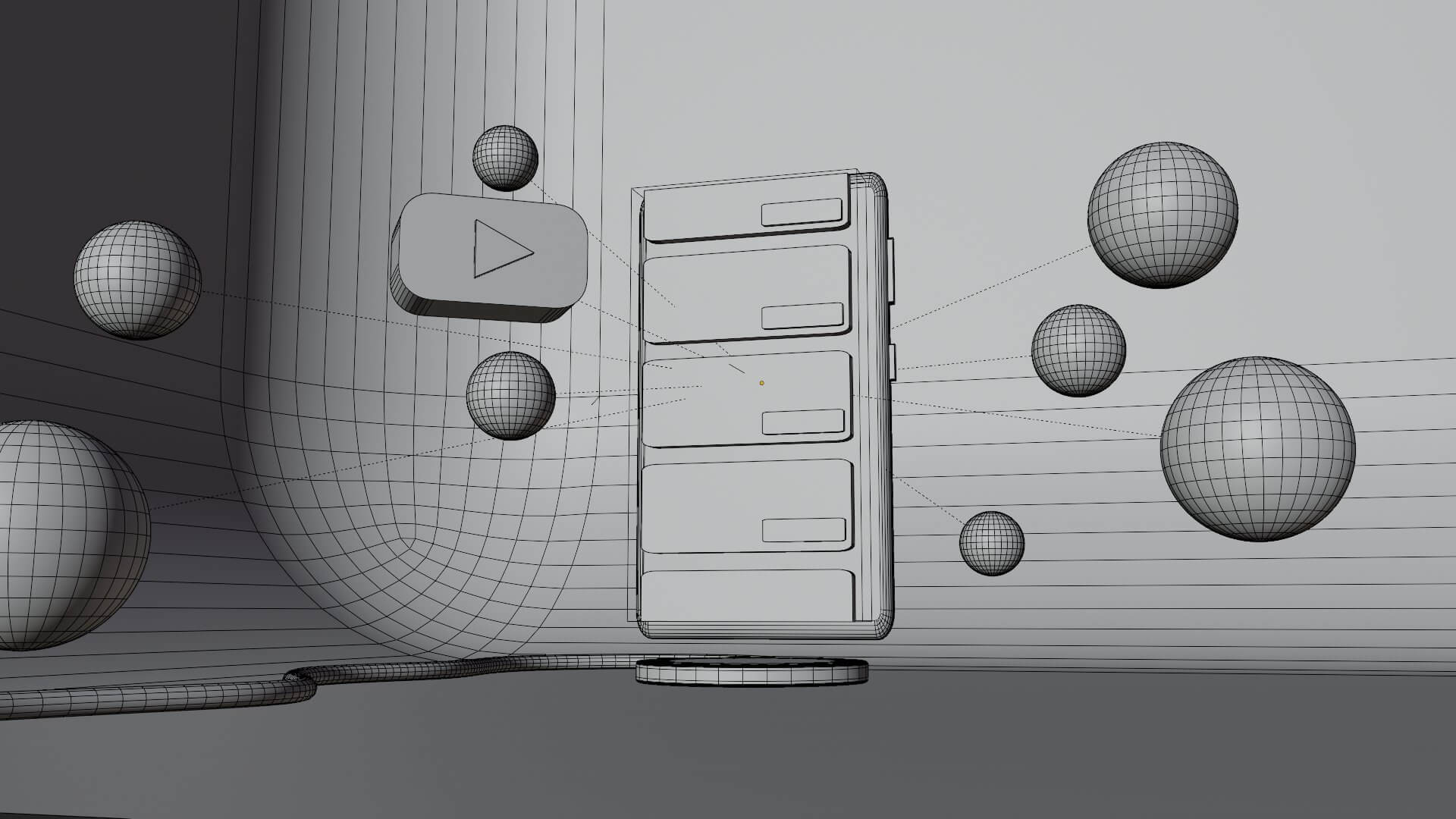 YouTube Mobile User Interface  3D Model by gvart