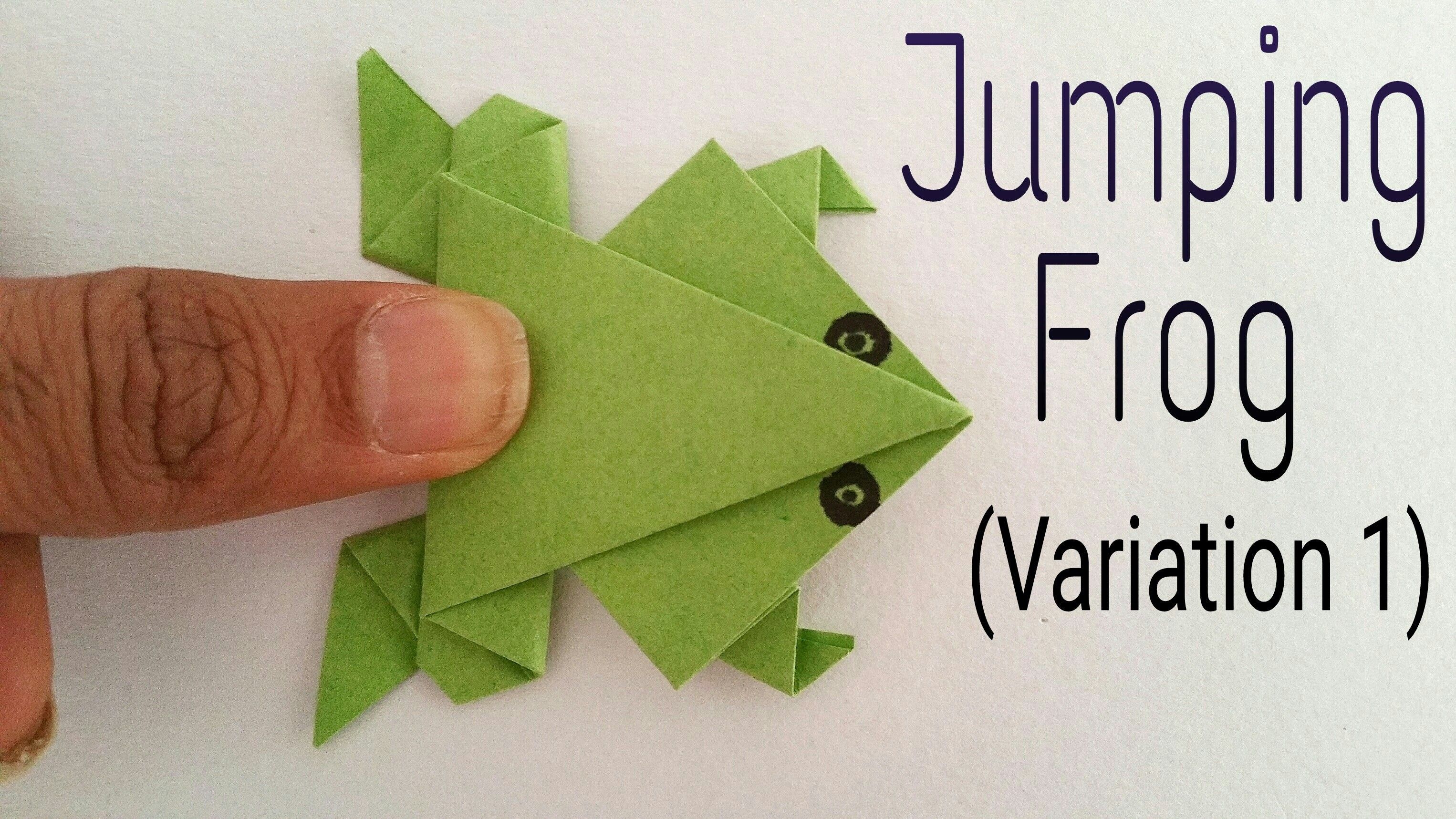 How to make a paper Traditional Jumping Frog  Origami frog Jumping 