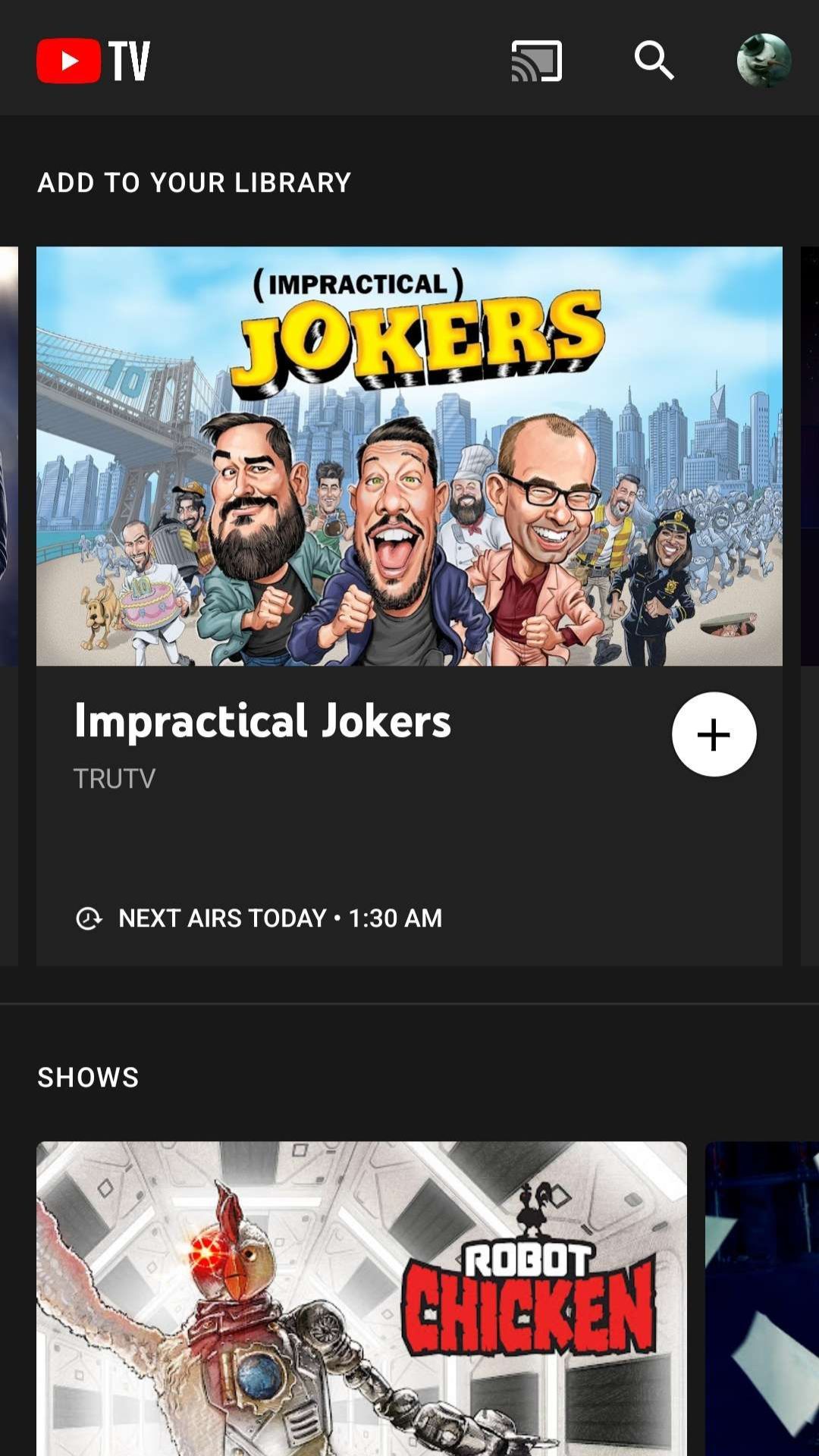 How to Add Shows to Your Library on YouTube TV