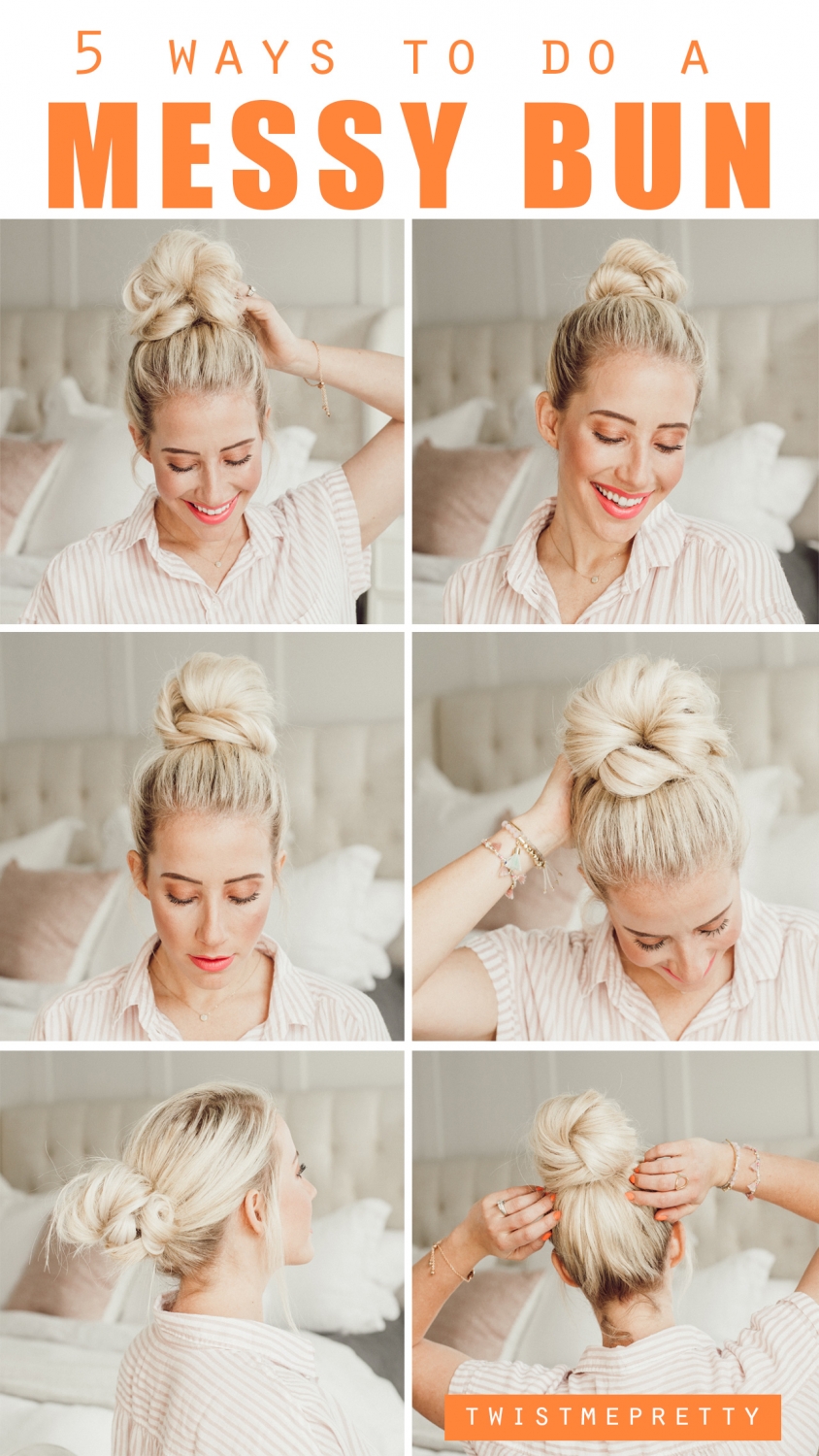 How to Create a Messy Bun with Long Hair