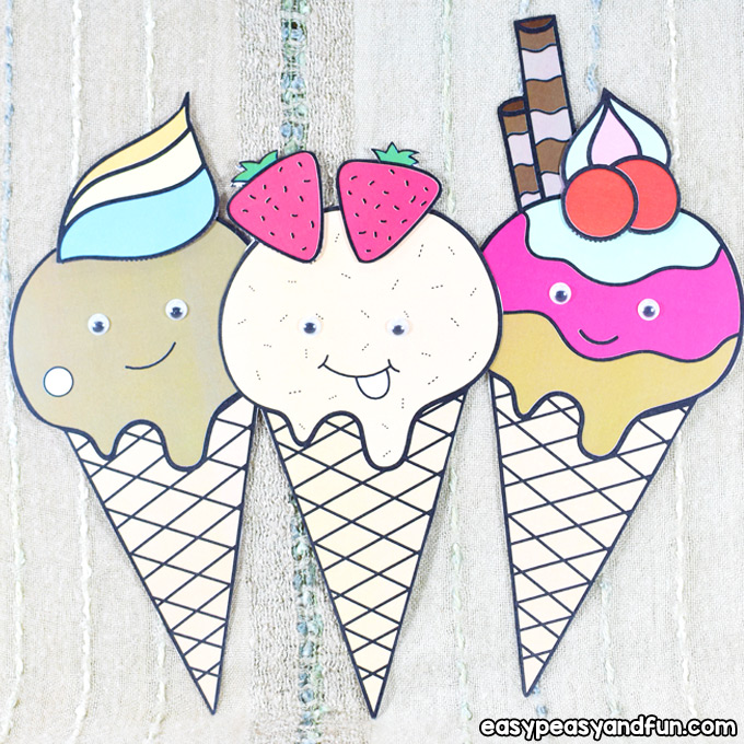 Paper Ice Cream Craft  Easy Peasy and Fun