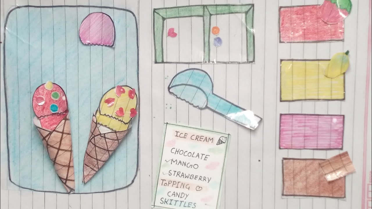 Diy ice cream shop with paper diy paper ice cream  shop diy paper 