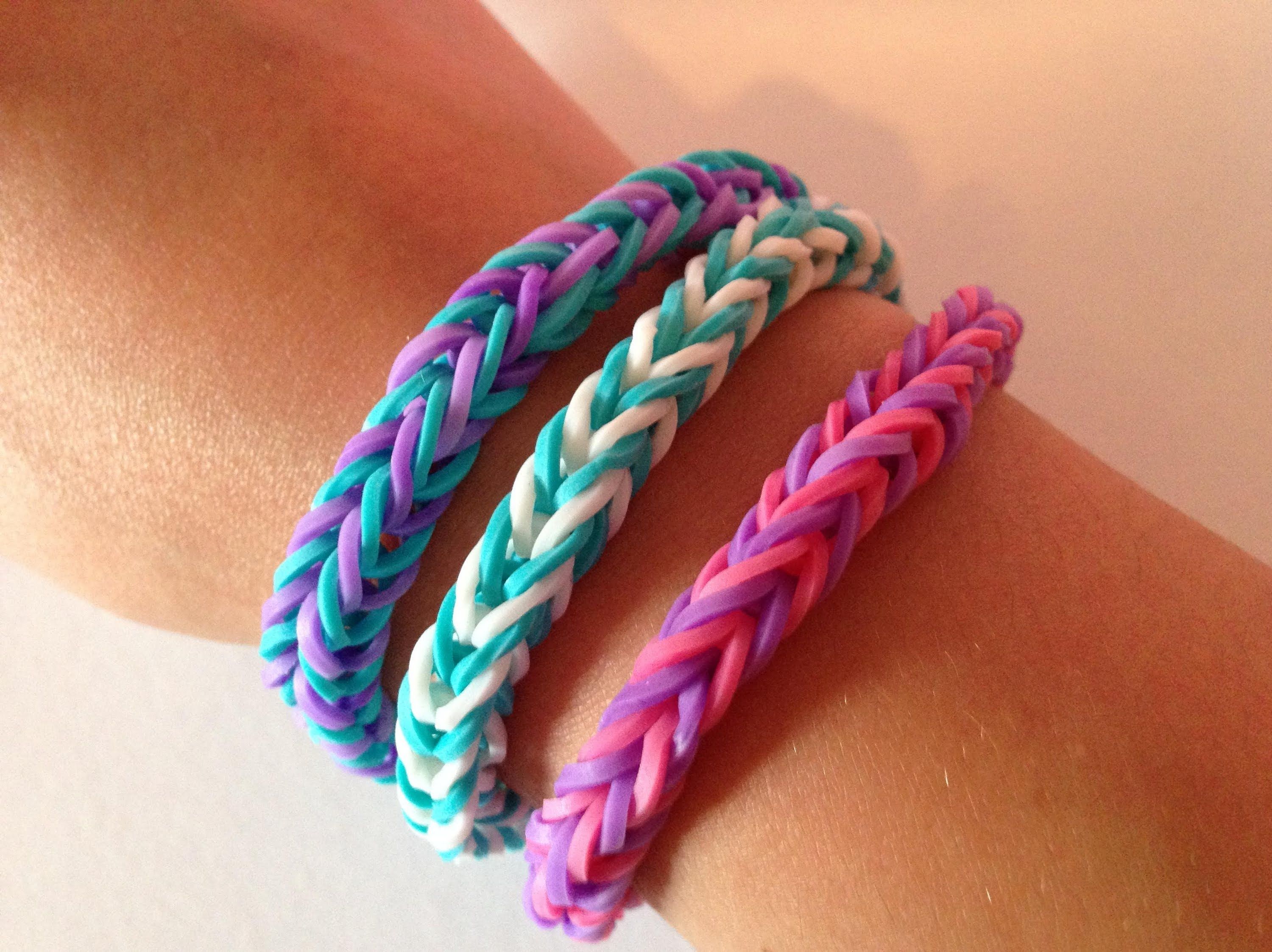 Rainbow Loom Fishtail Bracelet Tutorial Without Loom  Rainbow loom 