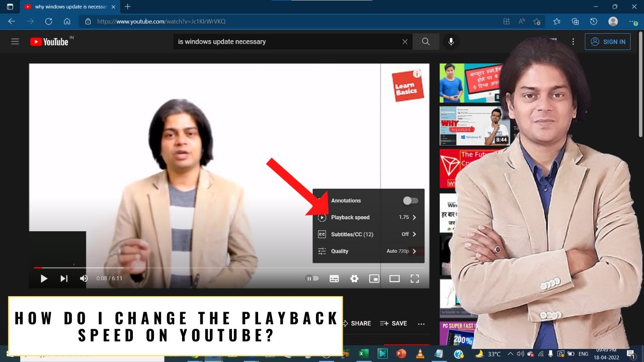 How do I change the playback speed on YouTube  YouTube