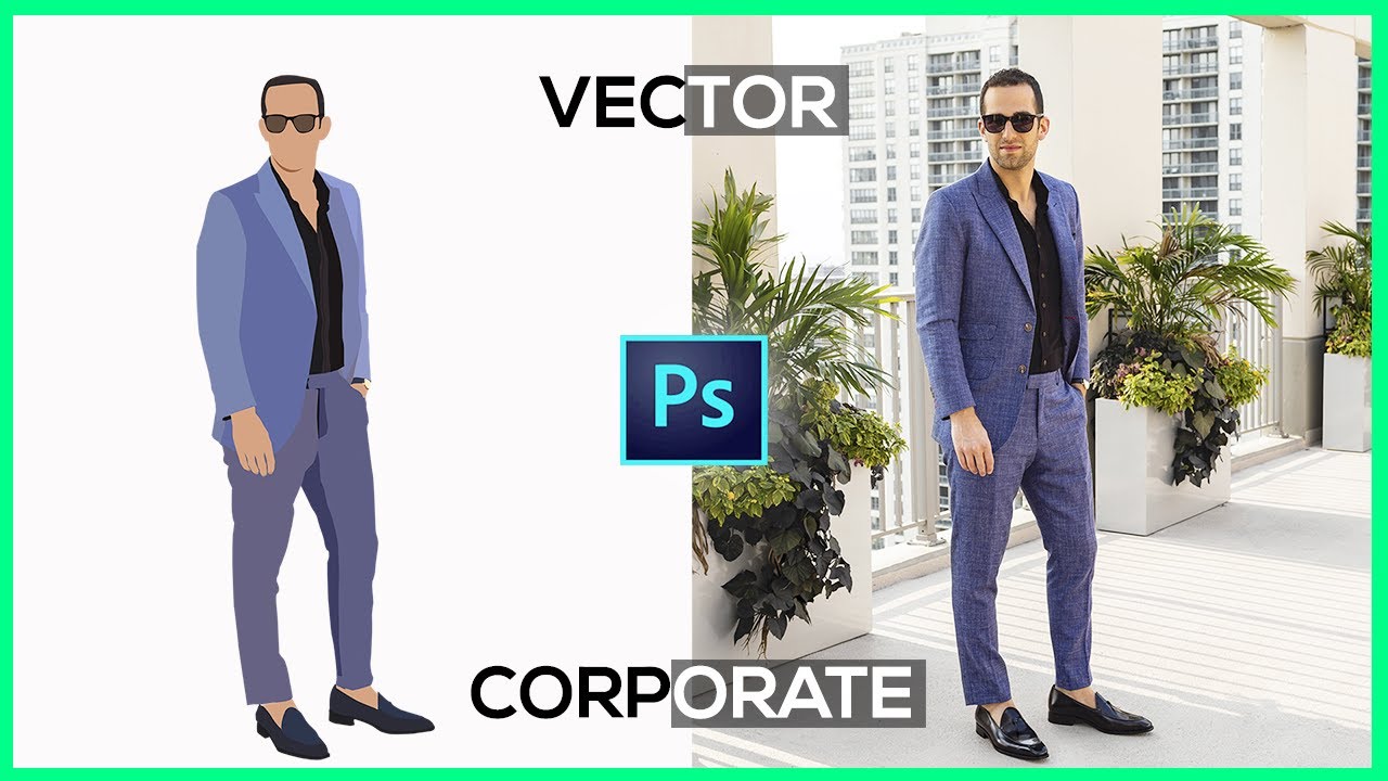 How to create Corporate Vector Art from Photograph  Photoshop Tutorial 