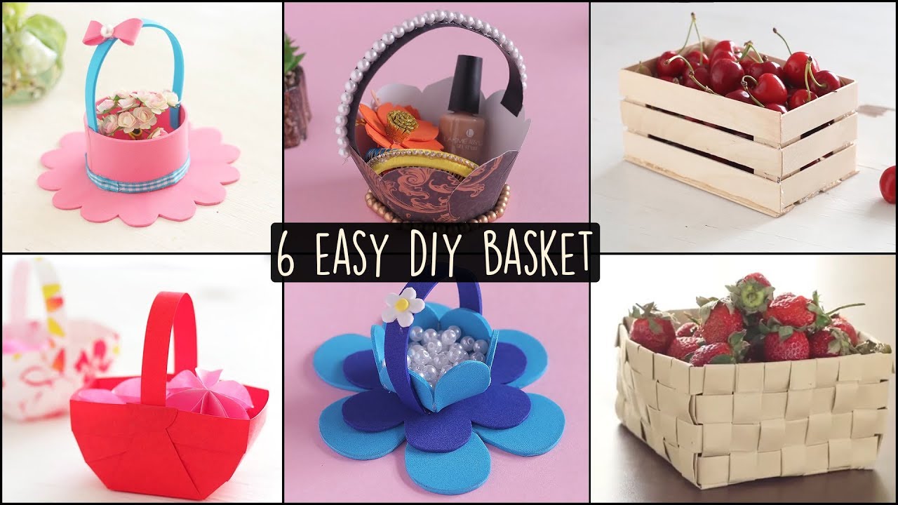 6 Easy DIY Baskets  Basket Making  YouTube