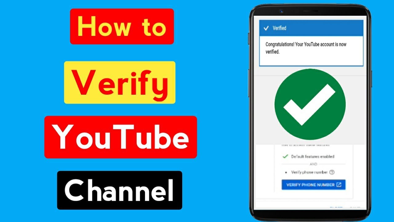 How to Verify Your Youtube ChannelAccount on Android 2020  Youtube 