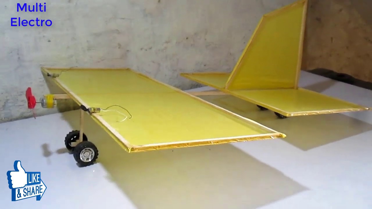 How To Make Aeroplane With Dc Motor At Home Diy Science Project  YouTube