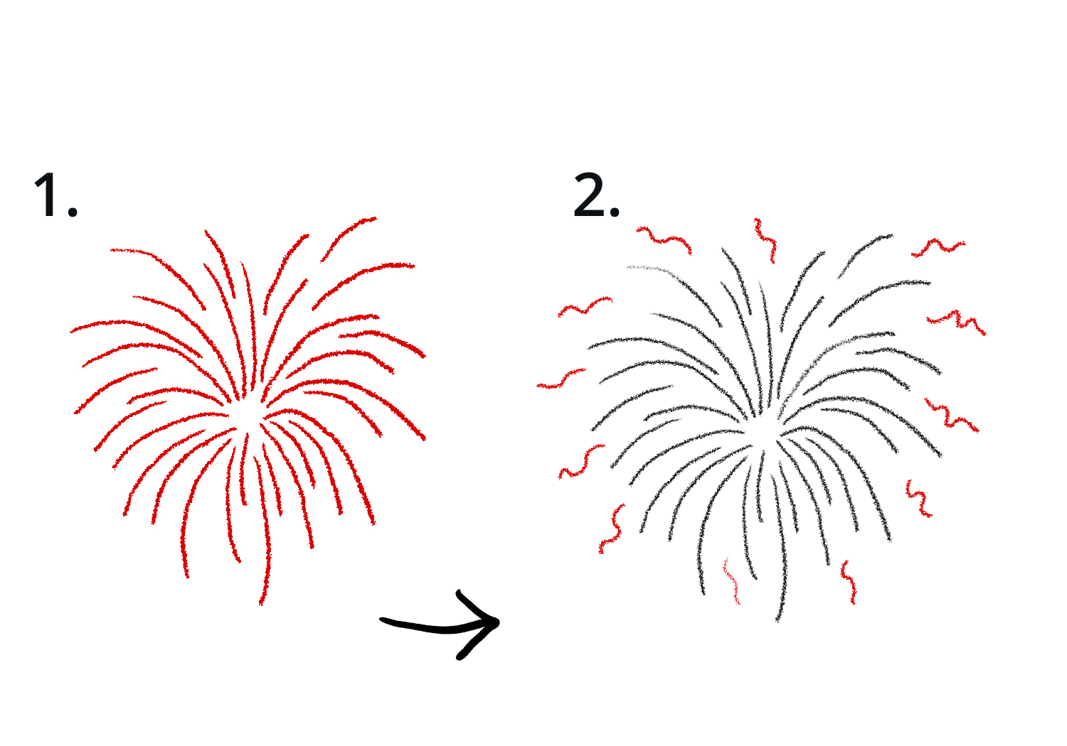 How to Draw Fireworks  Design School