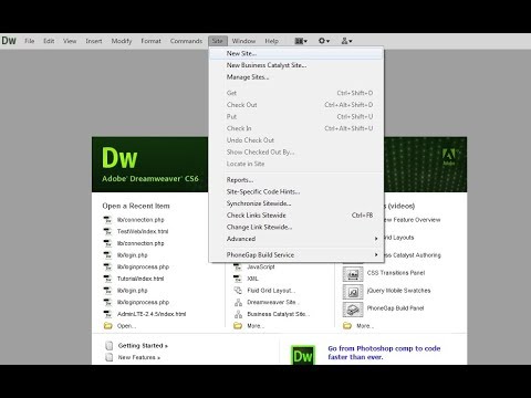 How to add Site Dreamweaver  YouTube