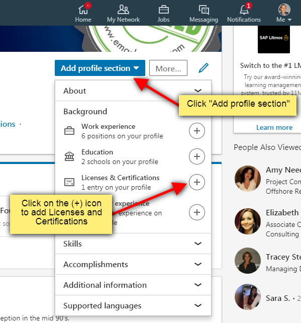 How To Add LinkedIn Licenses  Certifications  Emarketeers