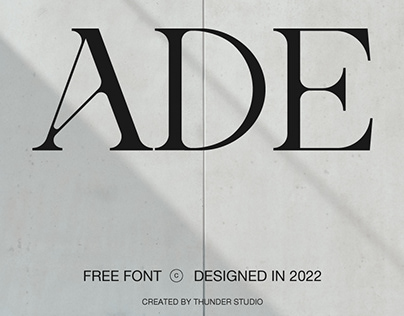 Ade Display  Free Serif  Behance