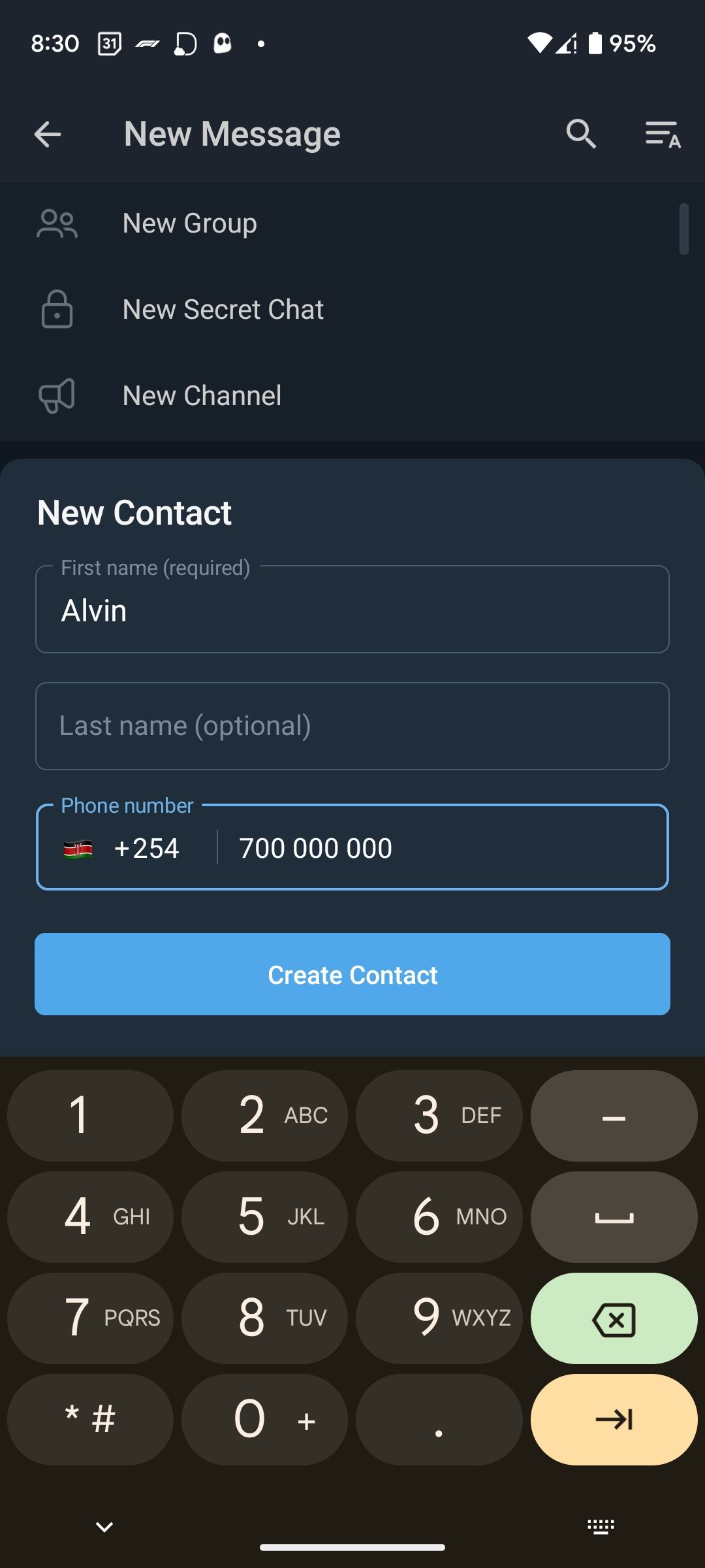 How to Add a New Contact on Telegram