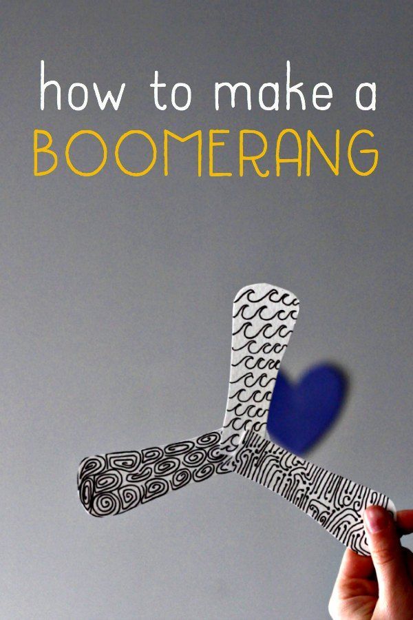 Make an Indoor Paper Boomerang with the Kids  Fun science Science 