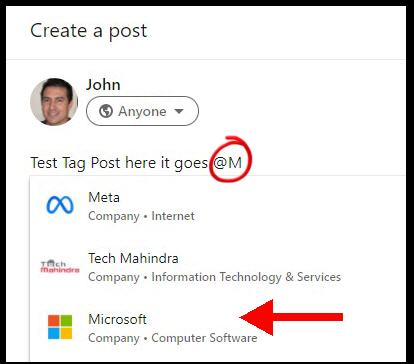 How to Tag a Company in a LinkedIn Post