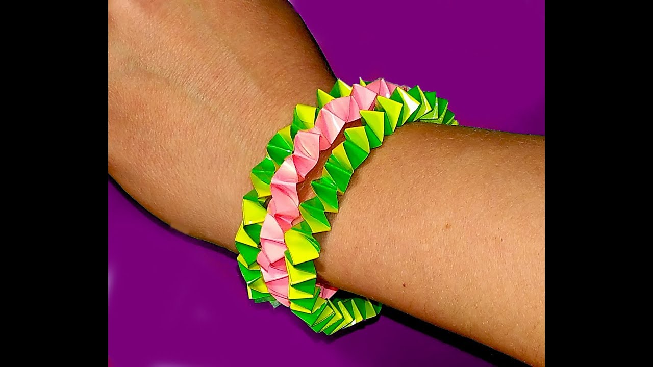 DIY Easy Bracelet Paper bracelet only 3 minutes Great idea for gift 