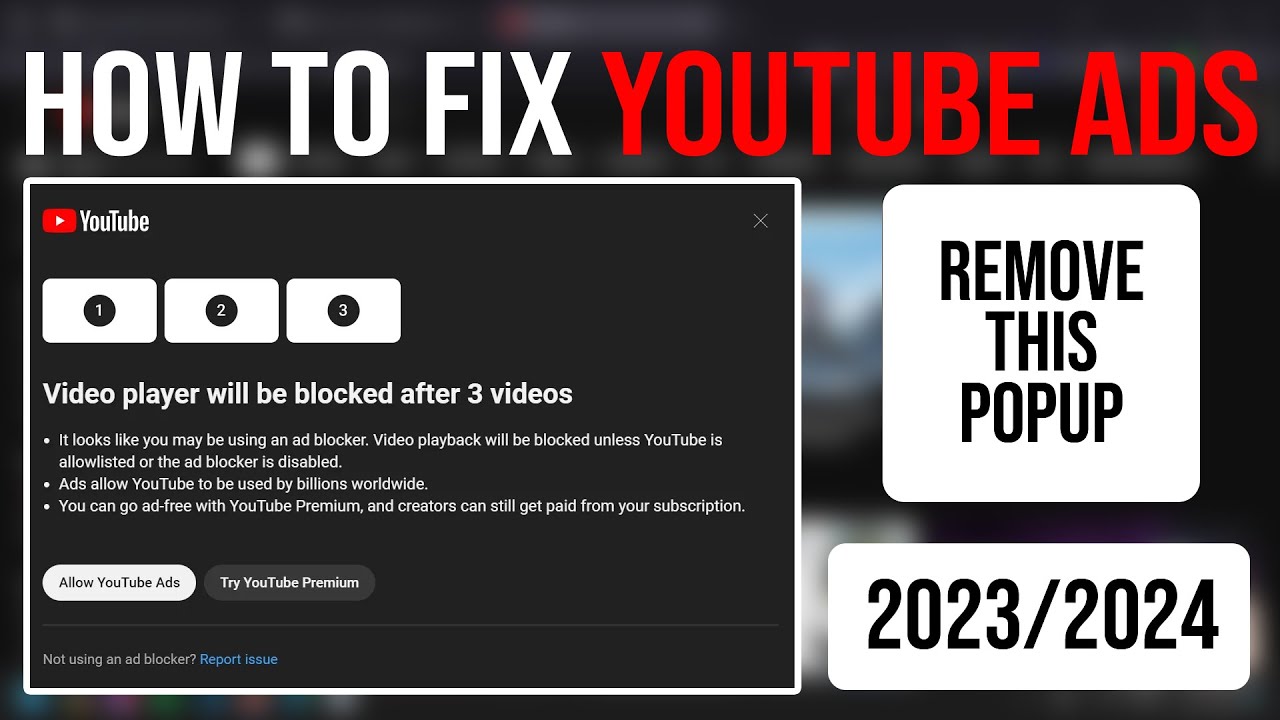 How to Remove YouTube Adblocker Popup in 1 Minute  Fix YouTube 