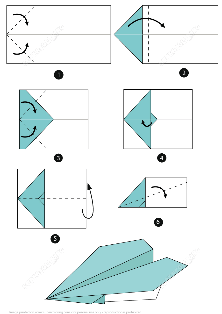 Origami Airplane Instructions  Free Printable Papercraft Templates