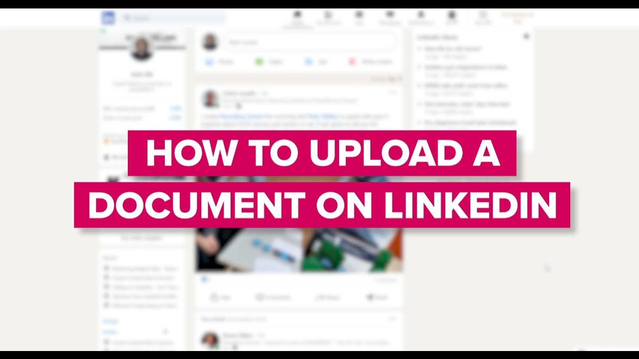 How to Upload a Document on LinkedIn  LinkedIn Tutorials  YouTube