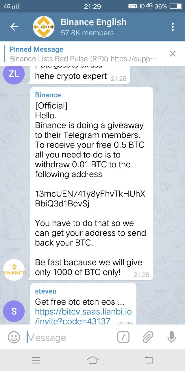 How to Identify Scammers Impersonating Binance on Telegram  Binance