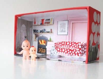 Fun DIY Tutorial to Create a Dollhouse from a Shoebox