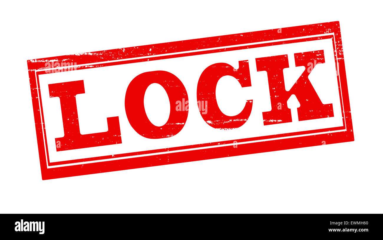 Stamp with word lock inside illustration Stock Photo  Alamy