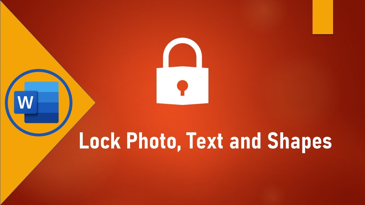 How to lock picture or text in MS Word  YouTube