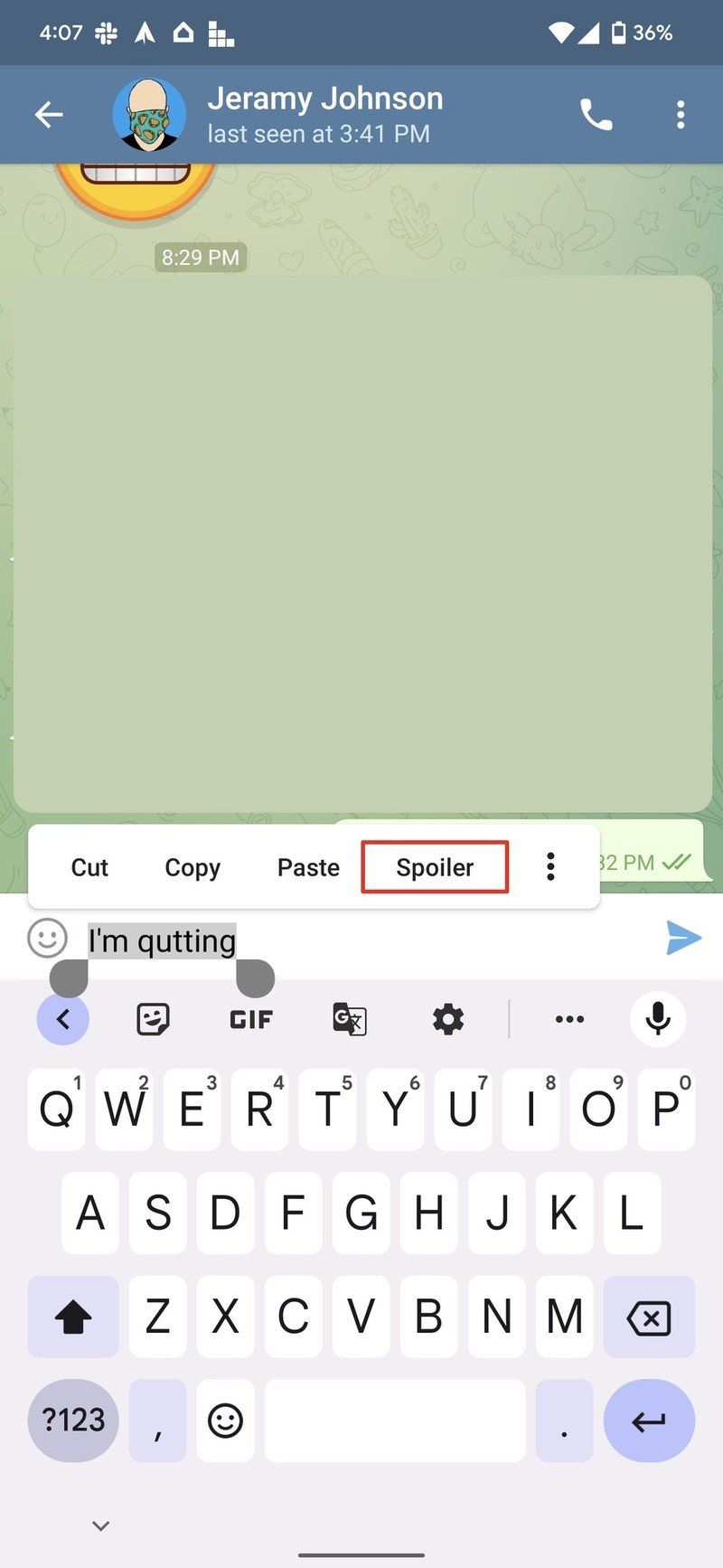 How to use Spoiler formatting in Telegram to avoid ruining surprises in 